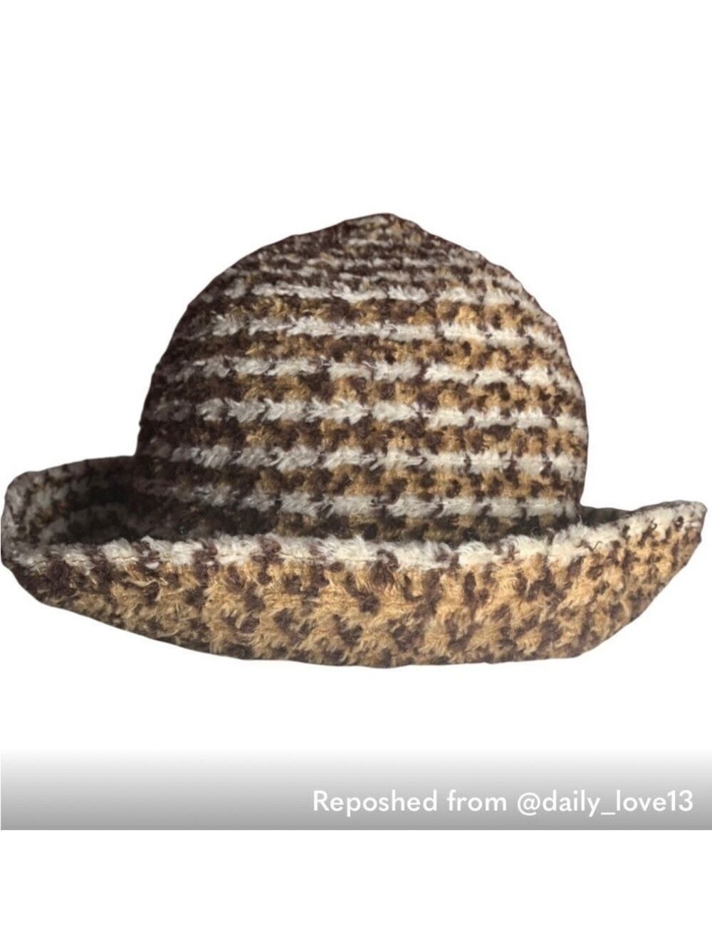 Villager Brown and Cream Patterned Hat